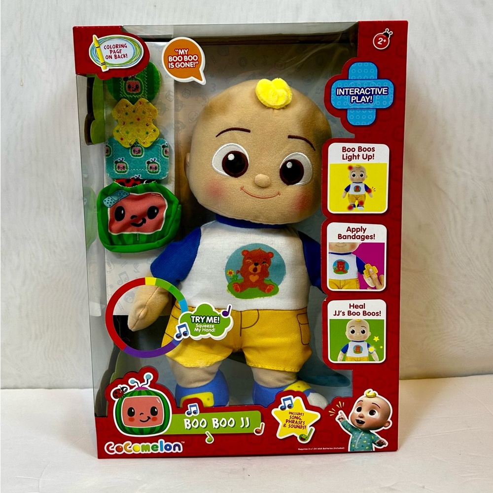Cocomelon BooBoo JJ Interactive Singing and Light Up Plush Doll